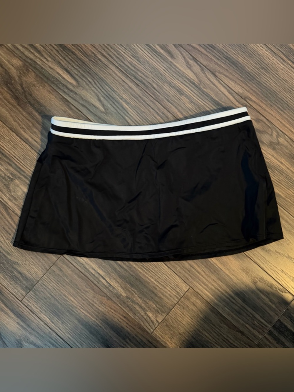 Sonoma mini Black swim Skort with White Waistband